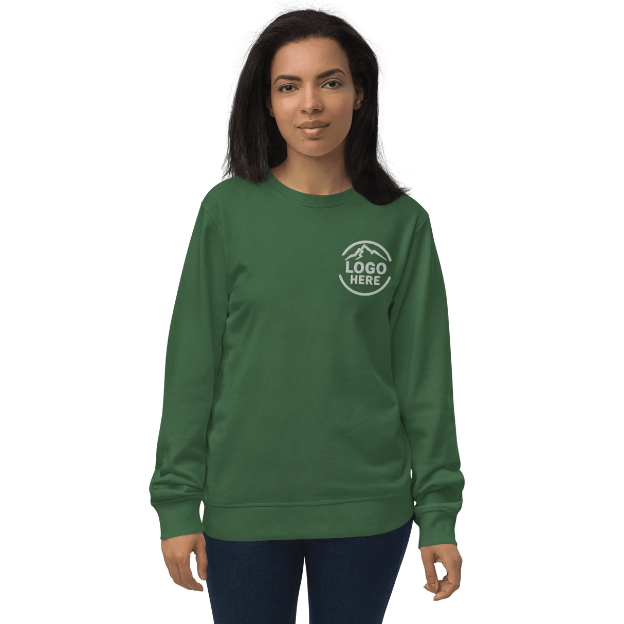 Custom Women's SOL'S Embroidered Organic Cotton Crewneck Sweatshirt - Arklavo