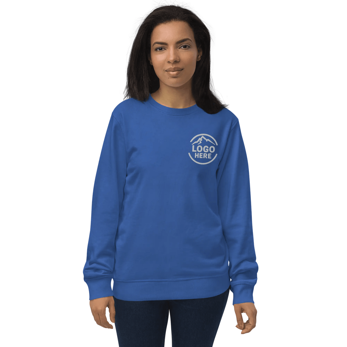 Custom Women's SOL'S Embroidered Organic Cotton Crewneck Sweatshirt - Arklavo