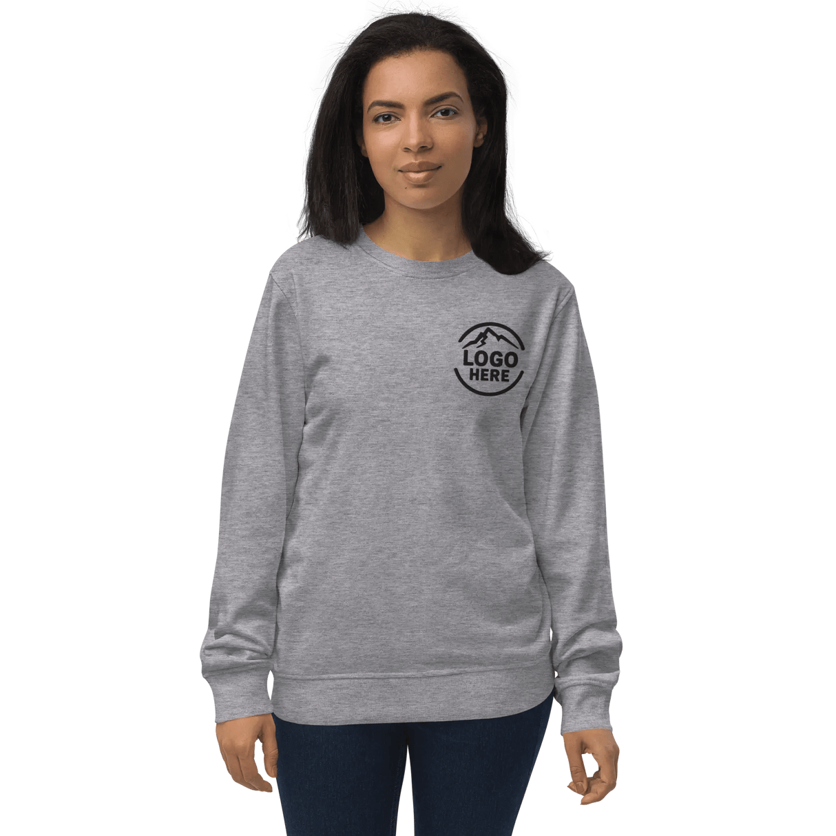 Custom Women's SOL'S Embroidered Organic Cotton Crewneck Sweatshirt - Arklavo