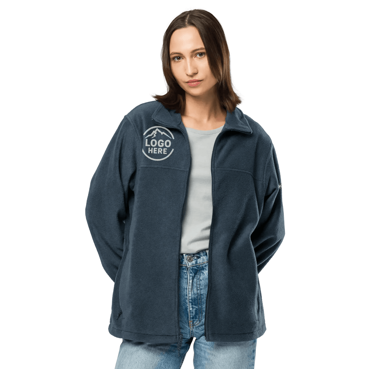 Custom Women's Columbia Embroidered Full - Zip Jacket - Arklavo