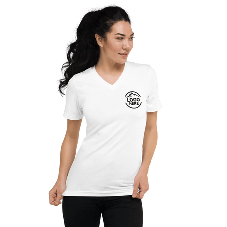 Custom Women's Bella + Canvas Embroidered V - Neck T-Shirt - Arklavo
