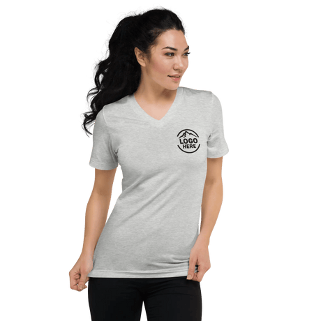 Custom Women's Bella + Canvas Embroidered V - Neck T-Shirt - Arklavo