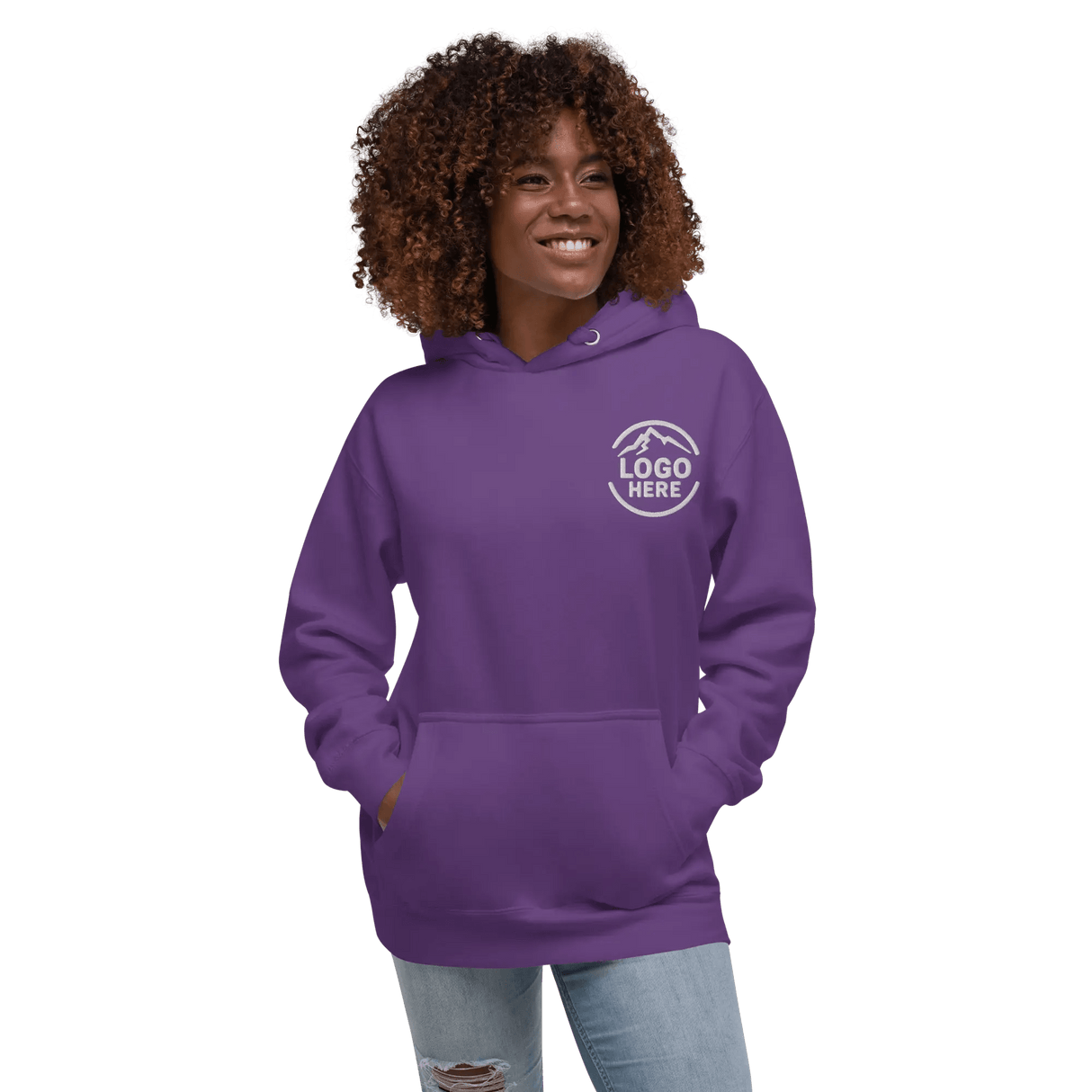 Custom Women's Cotton Heritage Embroidered Pullover Hoodie - Arklavo