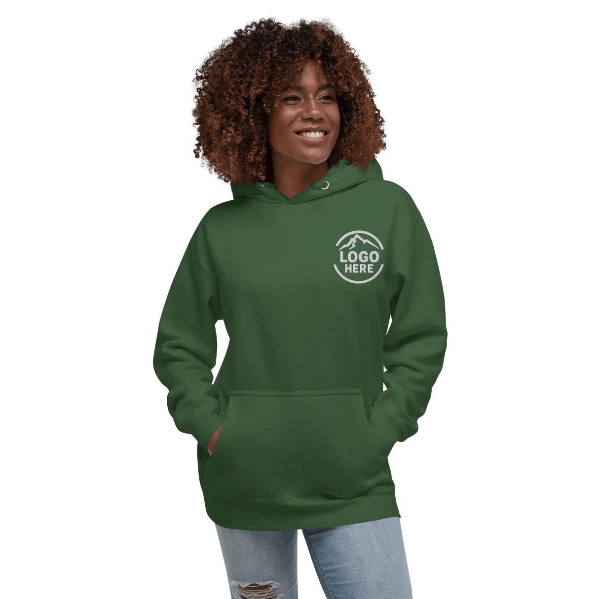 Custom Women's Cotton Heritage Embroidered Pullover Hoodie - Arklavo