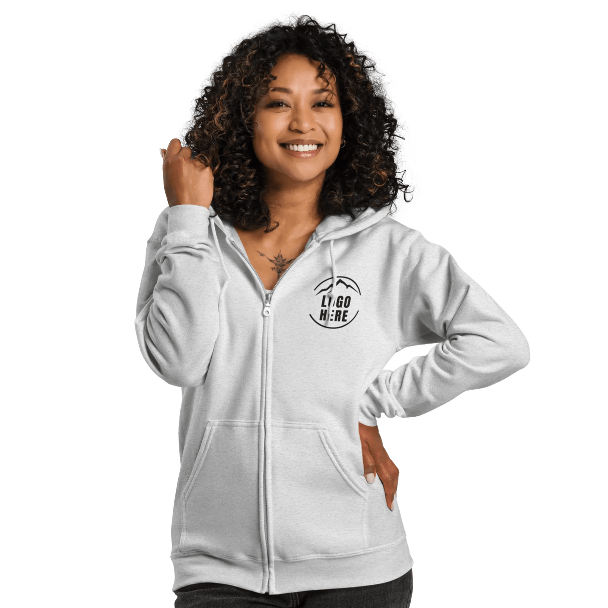 Custom Women's Gildan Printed Heavyweight Zip Hoodie - Arklavo