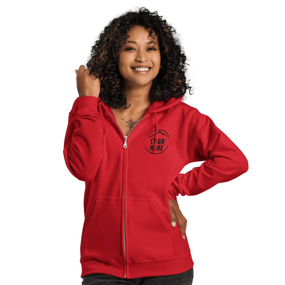 Custom Women's Gildan Printed Heavyweight Zip Hoodie - Arklavo
