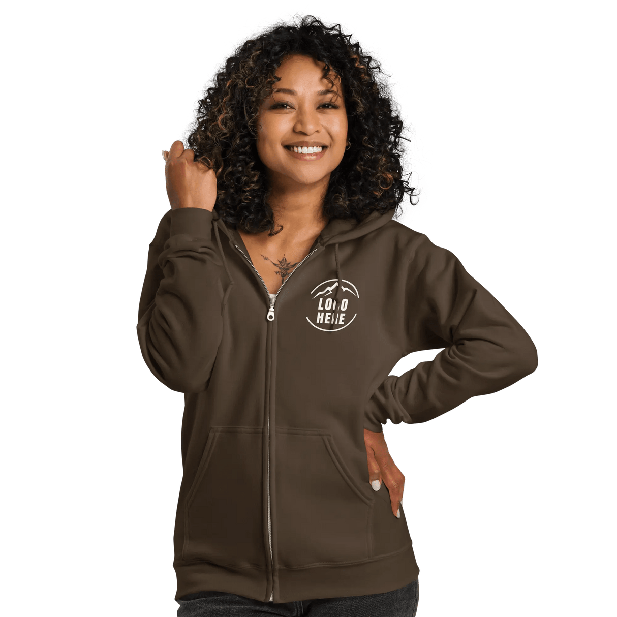 Custom Women's Gildan Printed Heavyweight Zip Hoodie - Arklavo