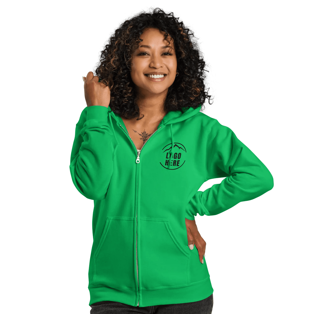Custom Women's Gildan Printed Heavyweight Zip Hoodie - Arklavo
