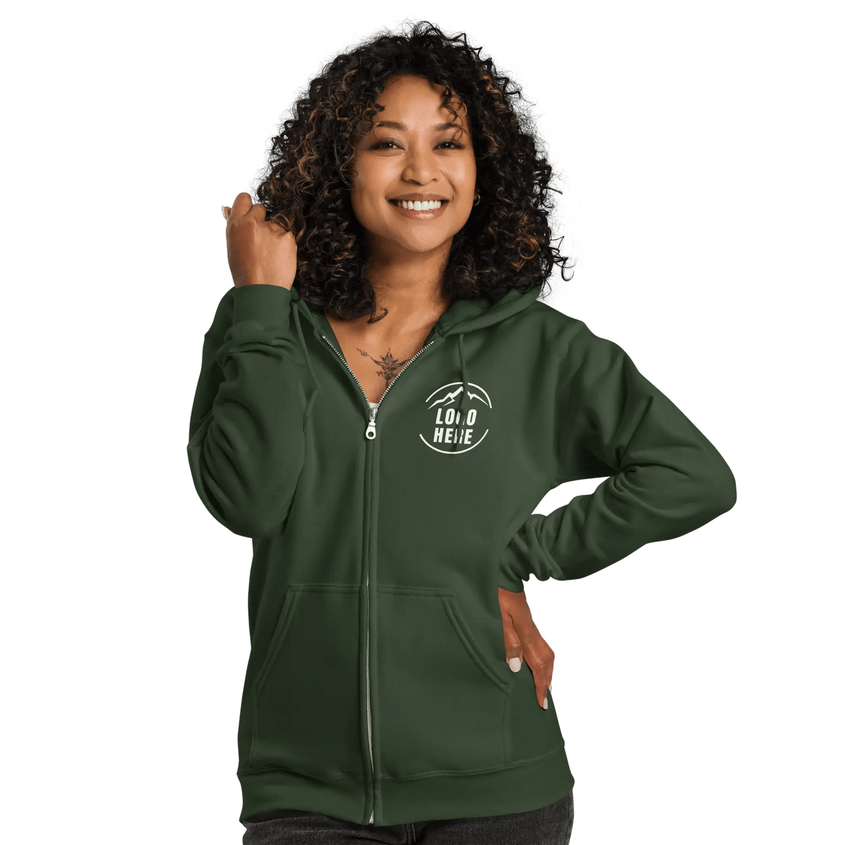 Custom Women's Gildan Printed Heavyweight Zip Hoodie - Arklavo