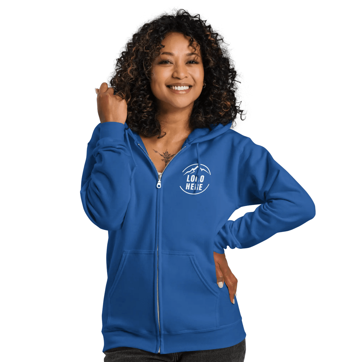 Custom Women's Gildan Printed Heavyweight Zip Hoodie - Arklavo