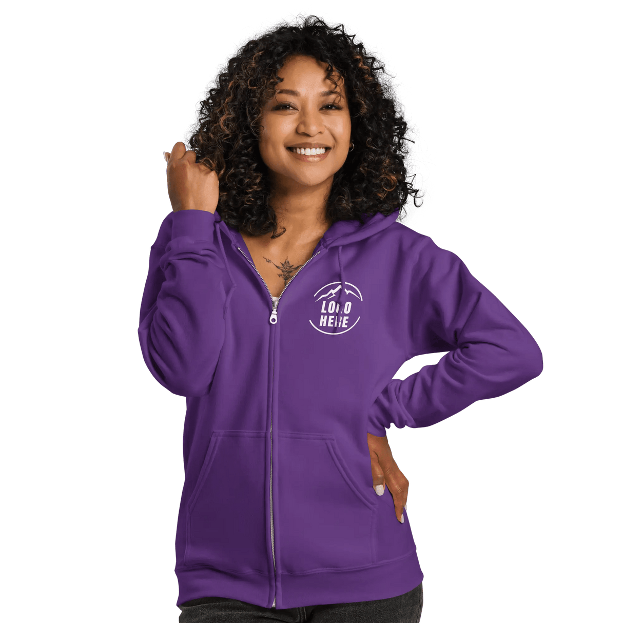 Custom Women's Gildan Printed Heavyweight Zip Hoodie - Arklavo