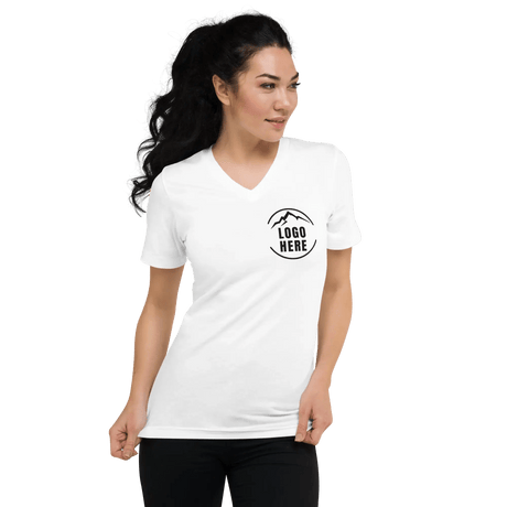 Custom Women's Bella + Canvas Printed V - Neck T-Shirt - Arklavo