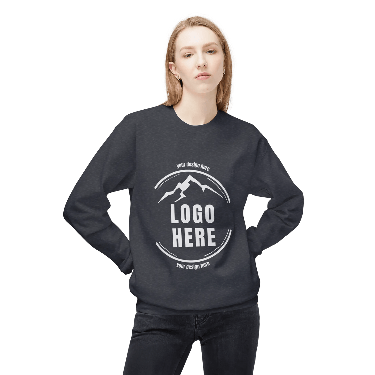 Custom Women's Gildan Printed Ringspun Crewneck Sweatshirt - Arklavo