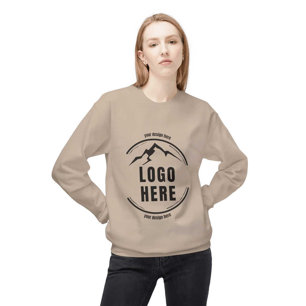 Custom Women's Gildan Printed Ringspun Crewneck Sweatshirt - Arklavo