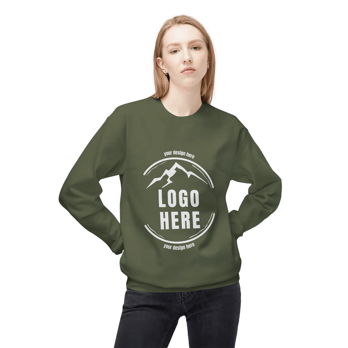 Custom Women's Gildan Printed Ringspun Crewneck Sweatshirt - Arklavo