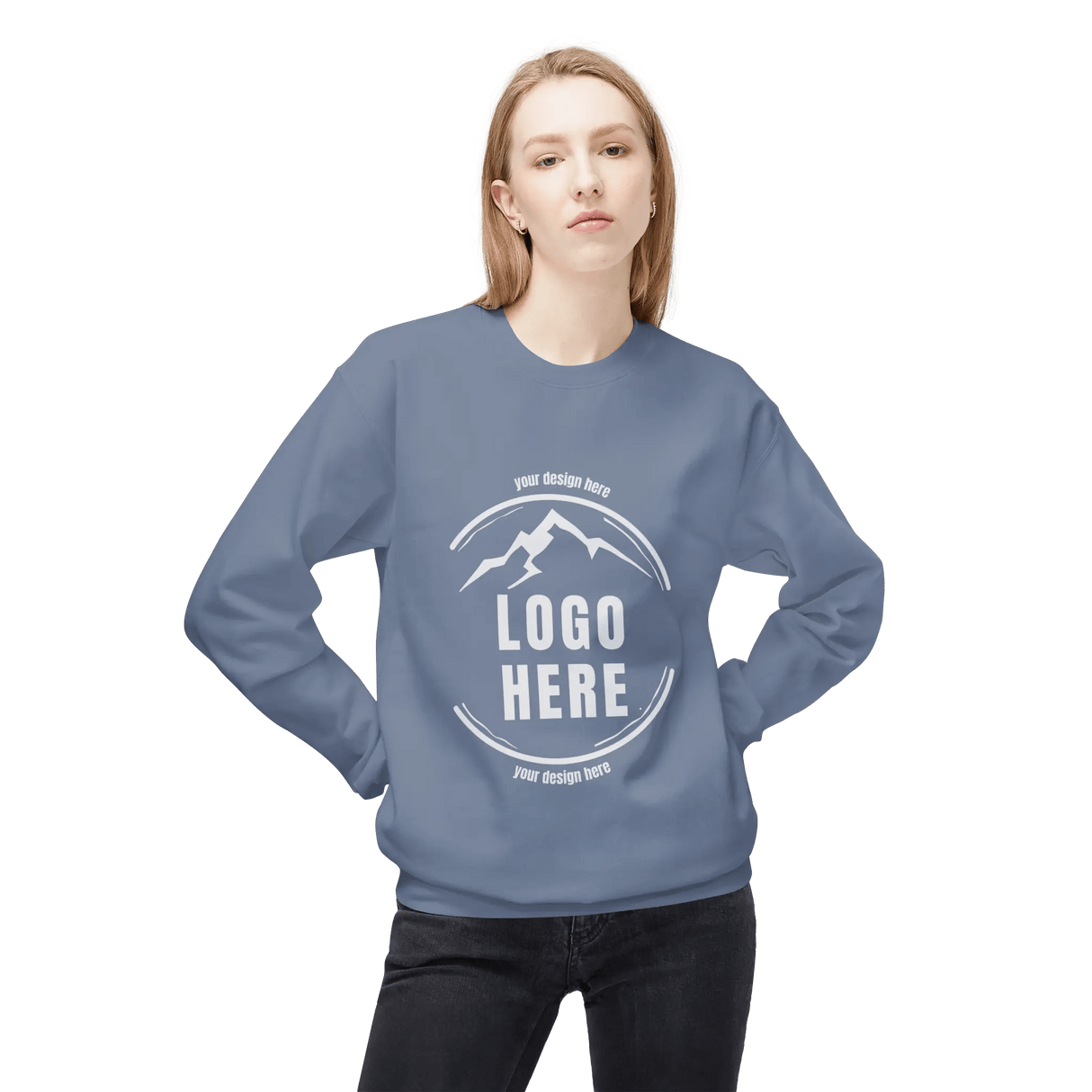 Custom Women's Gildan Printed Ringspun Crewneck Sweatshirt - Arklavo