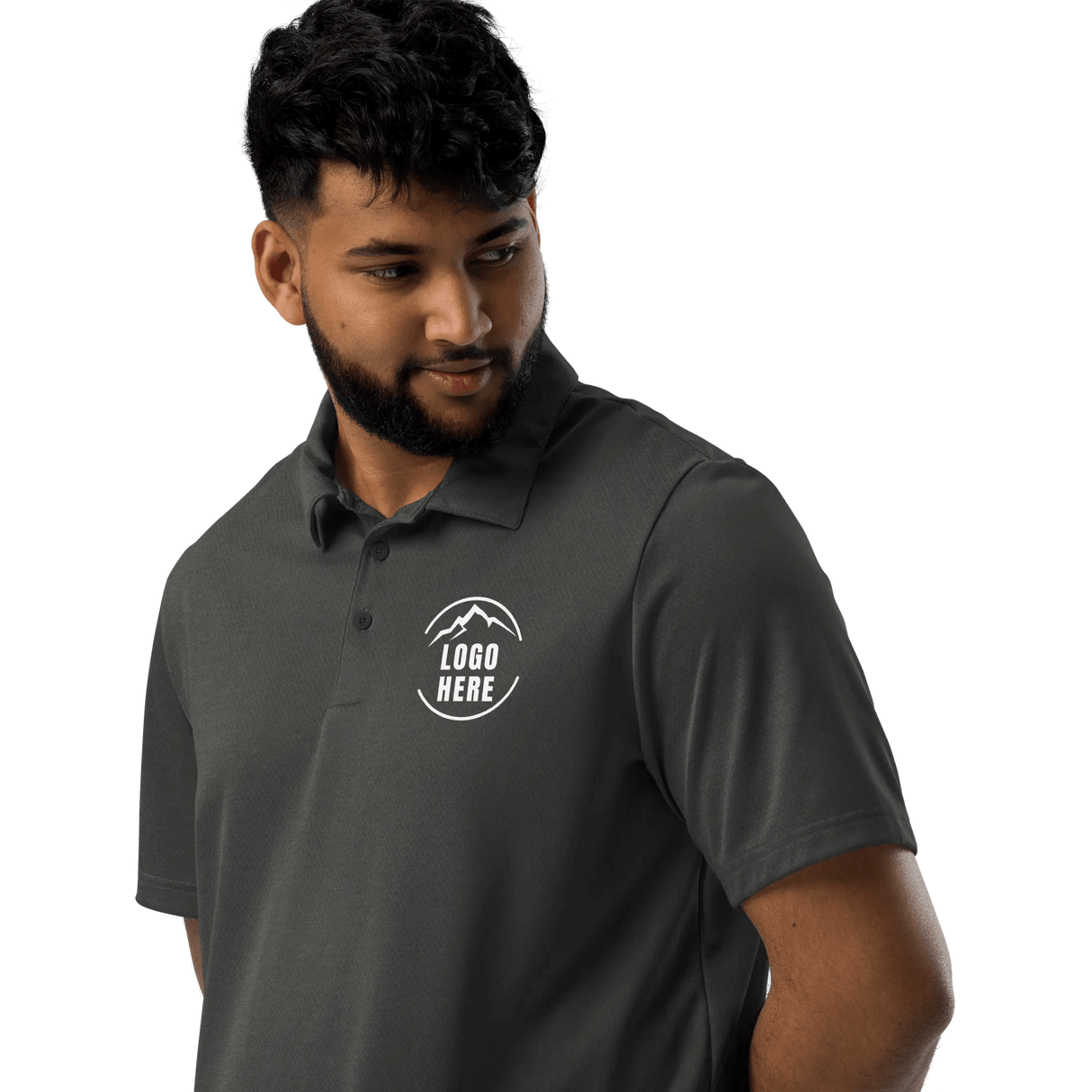 Custom Men's adidas Printed Space - Dyed Polo Shirt - Arklavo