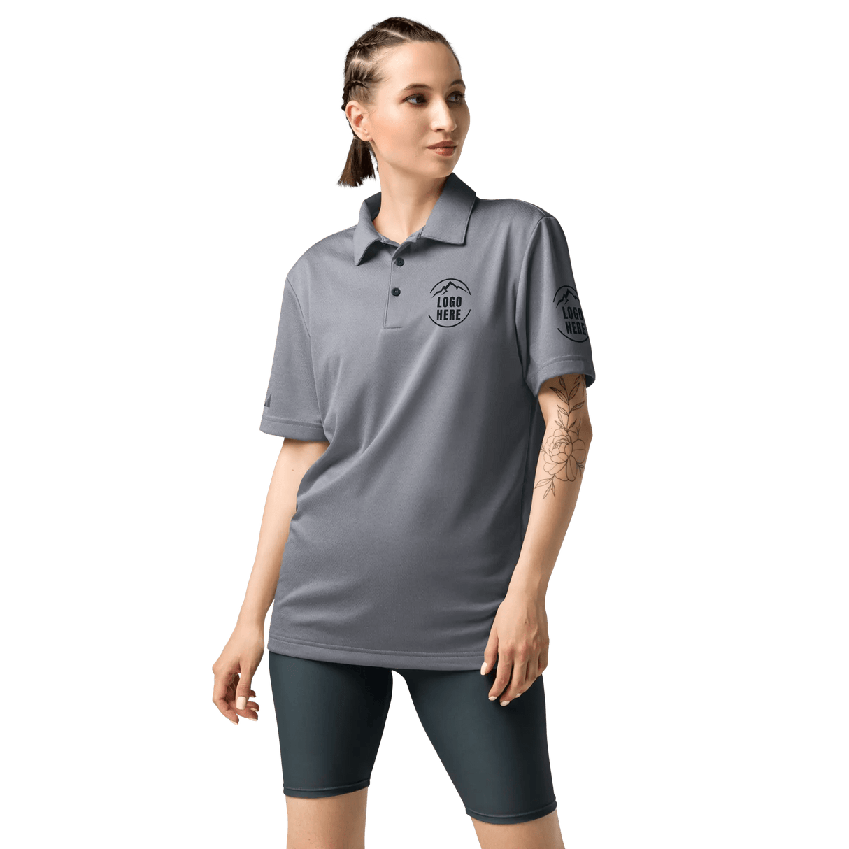 Custom Women's adidas Printed Space - Dyed Polo Shirt - Arklavo