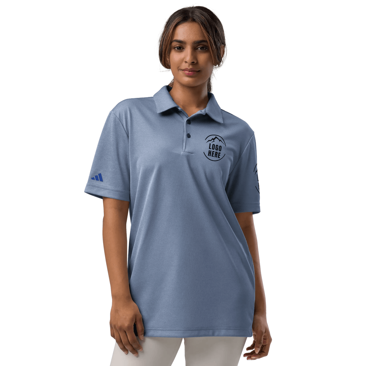 Custom Women's adidas Printed Space - Dyed Polo Shirt - Arklavo