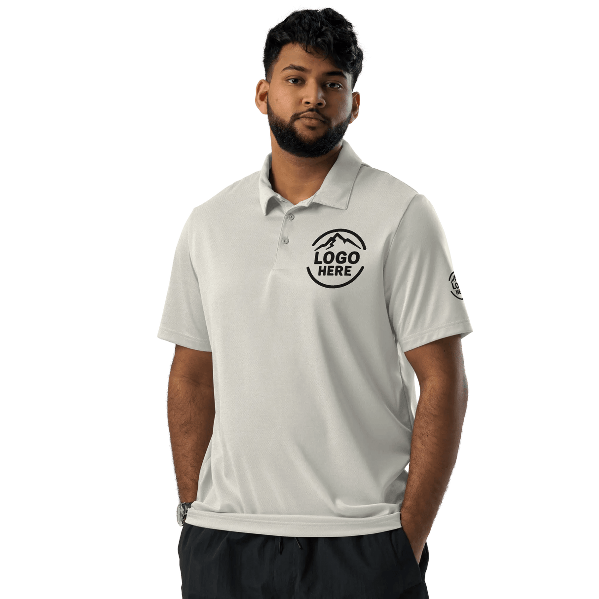 Custom Men's adidas Embroidered Space - Dyed Polo Shirt - Arklavo