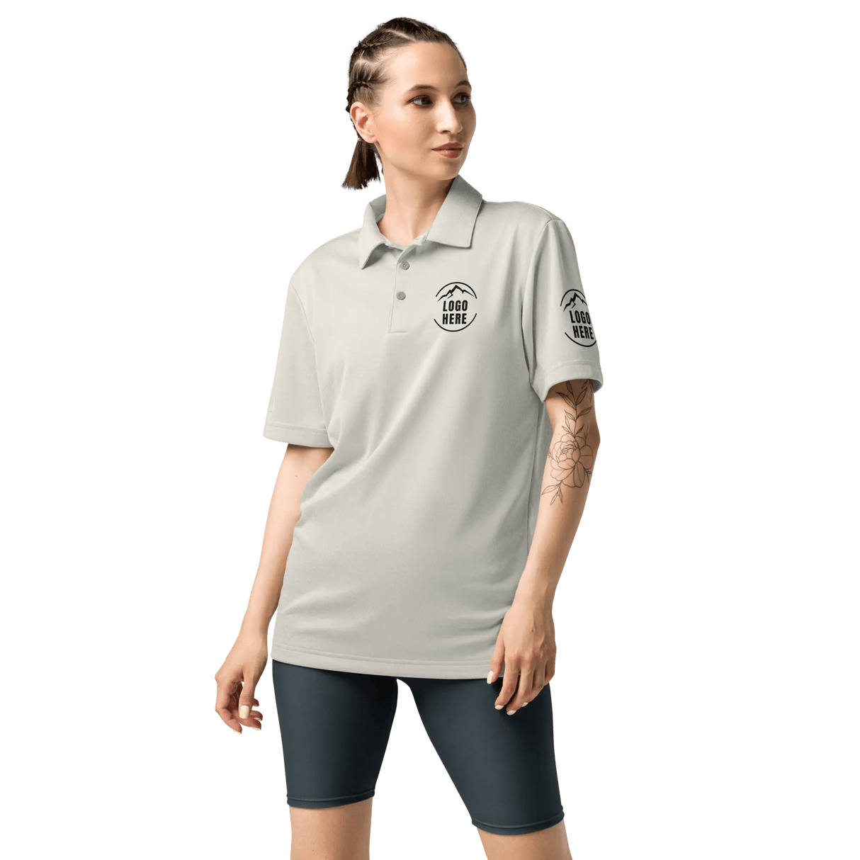 Custom Women's adidas Printed Space - Dyed Polo Shirt - Arklavo