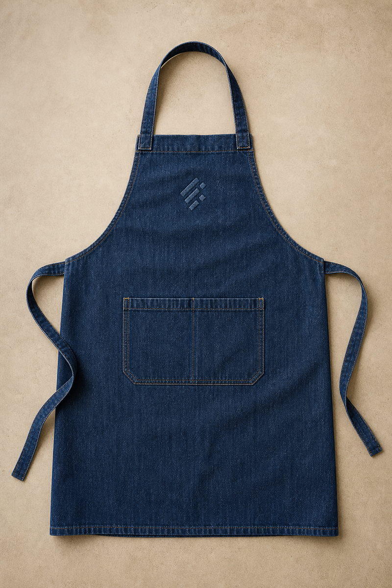 Custom apron showing the cut and fit