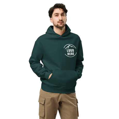 Custom Men's AS Colour Printed Fleece Pullover Hoodie - Arklavo
