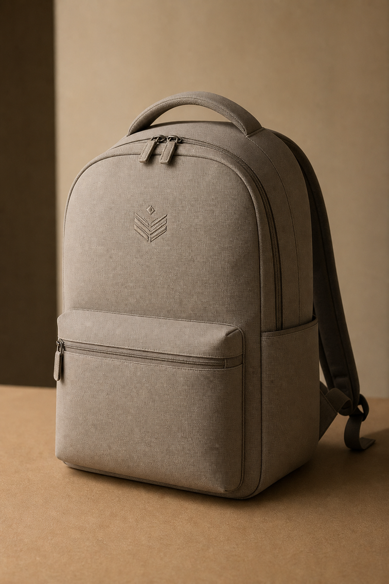 Custom backpack showing the cut and fit