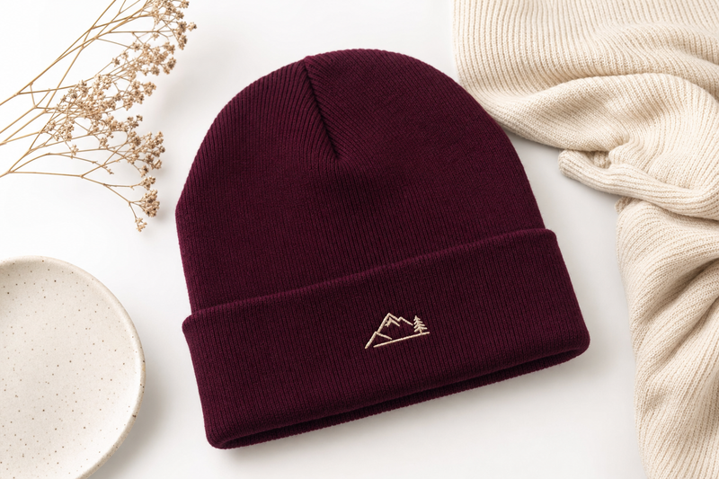Custom embroidered beanies by Arklavo