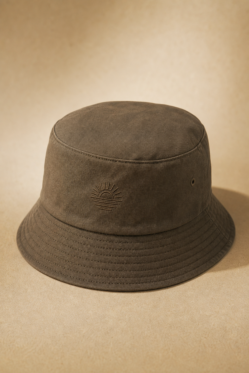 Custom bucket hat showing the cut and fit