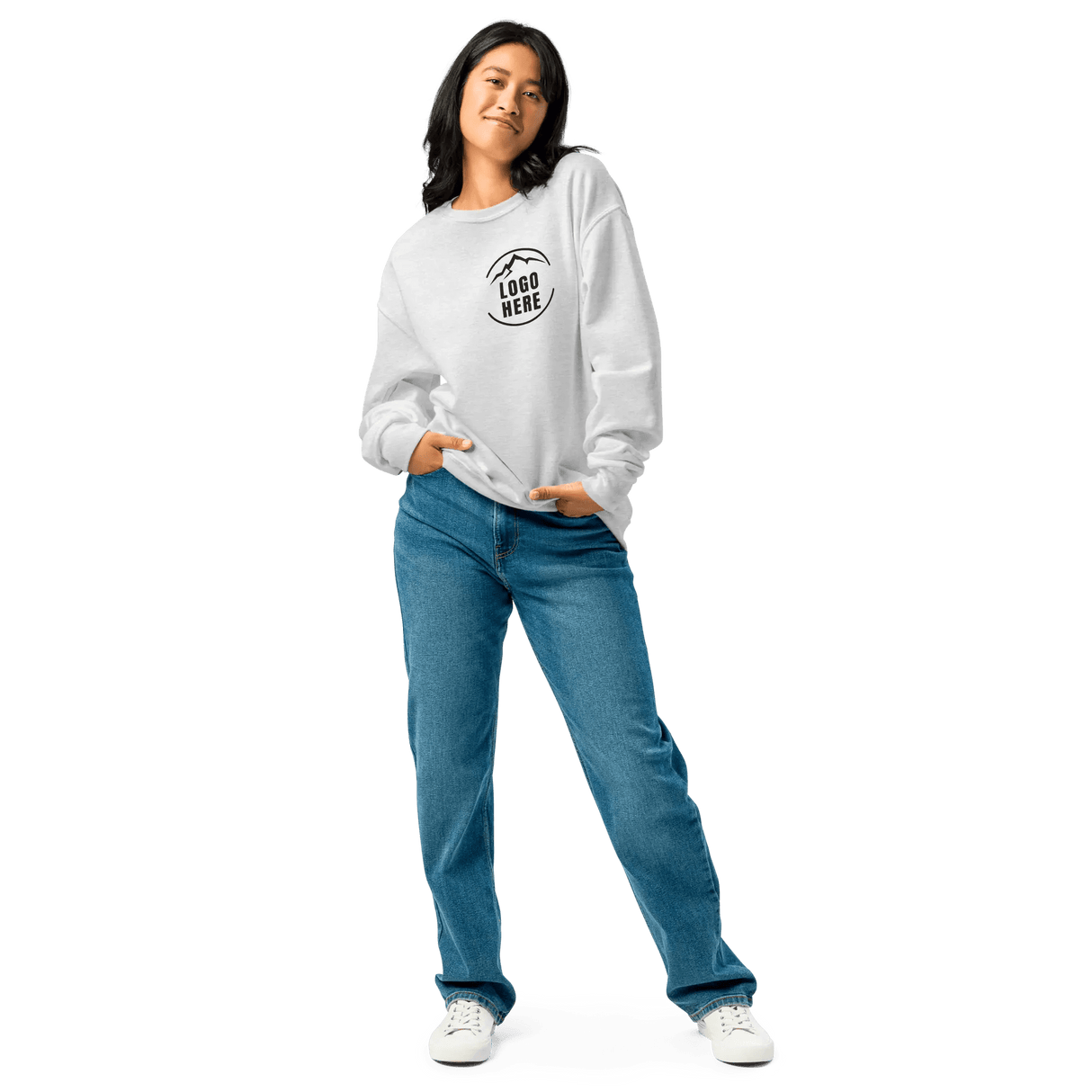 Custom Women's Jerzees Printed Cotton Blend Crewneck Sweatshirt - Arklavo