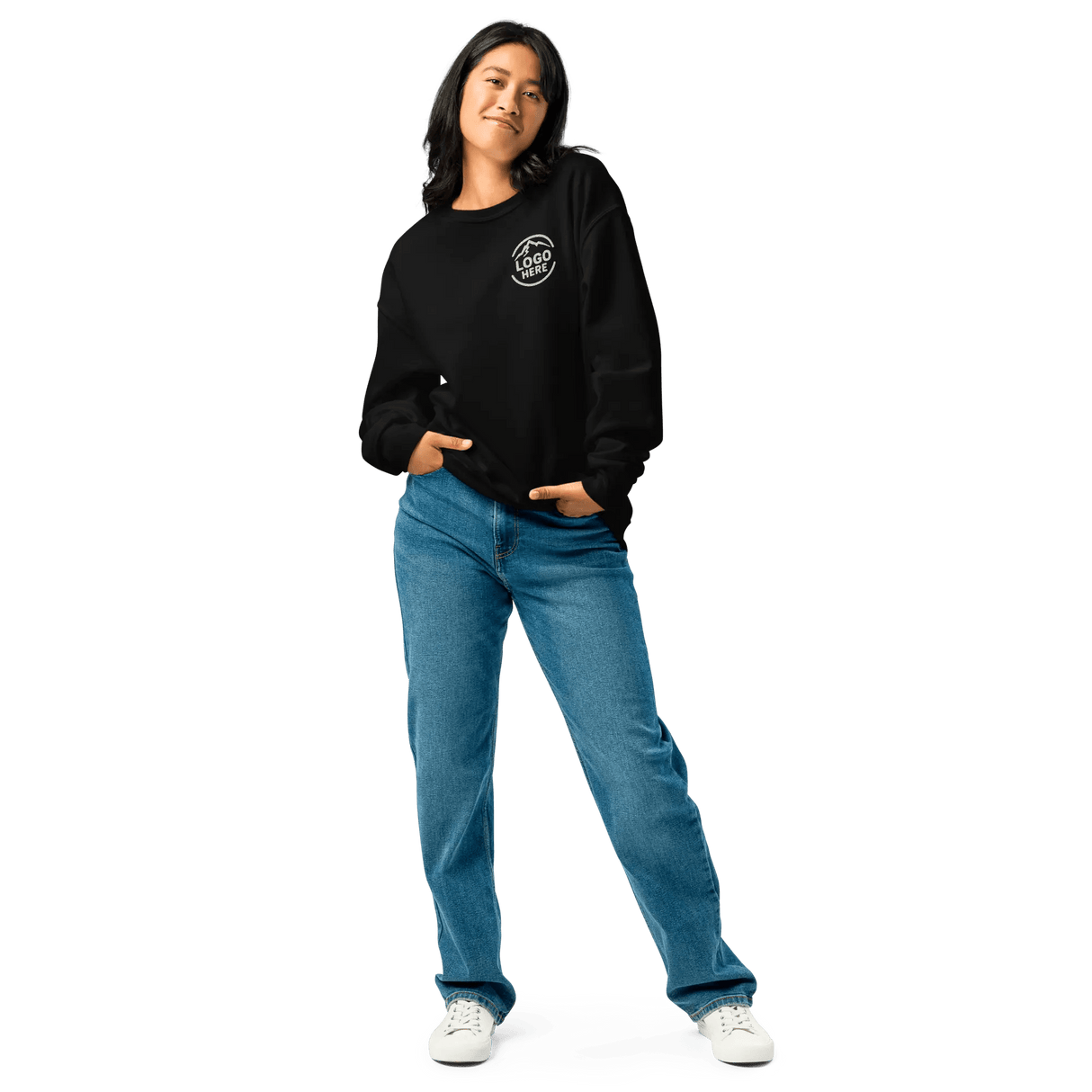 Custom Women's Jerzees Embroidered Crewneck Sweatshirt - Arklavo