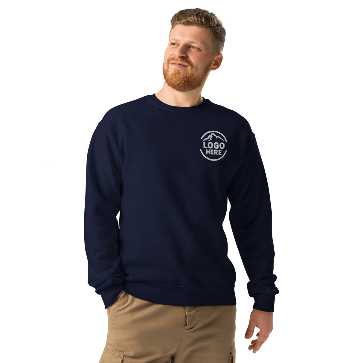 Custom Men's Embroidered Crewneck Sweatshirt - Arklavo