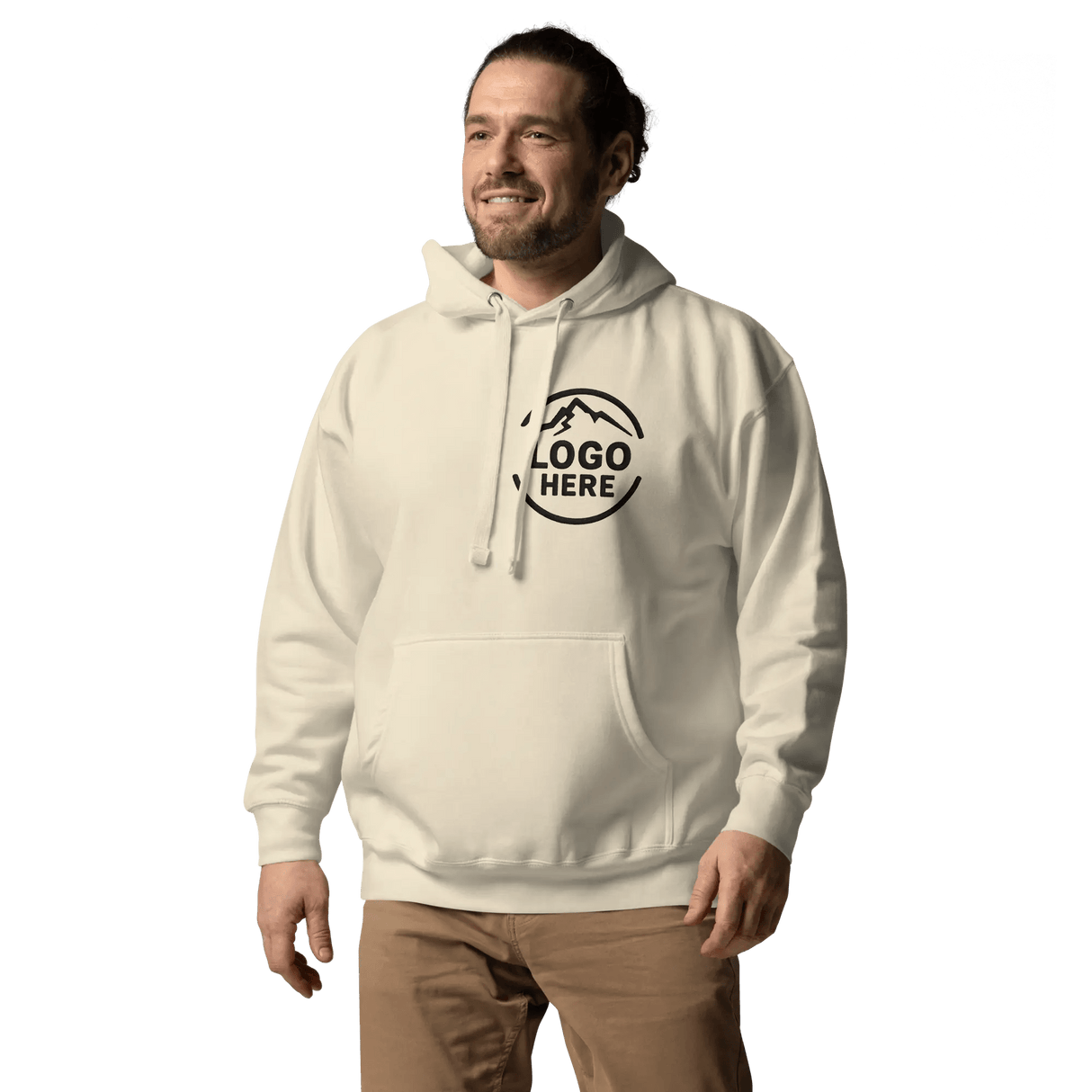 Custom Men's Cotton Heritage Printed Pullover Hoodie - Arklavo
