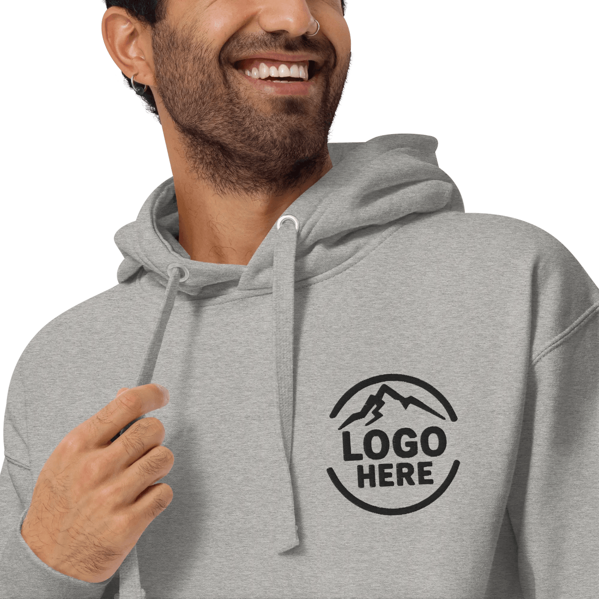 Custom Men's Cotton Heritage Embroidered Pullover Hoodie - Arklavo