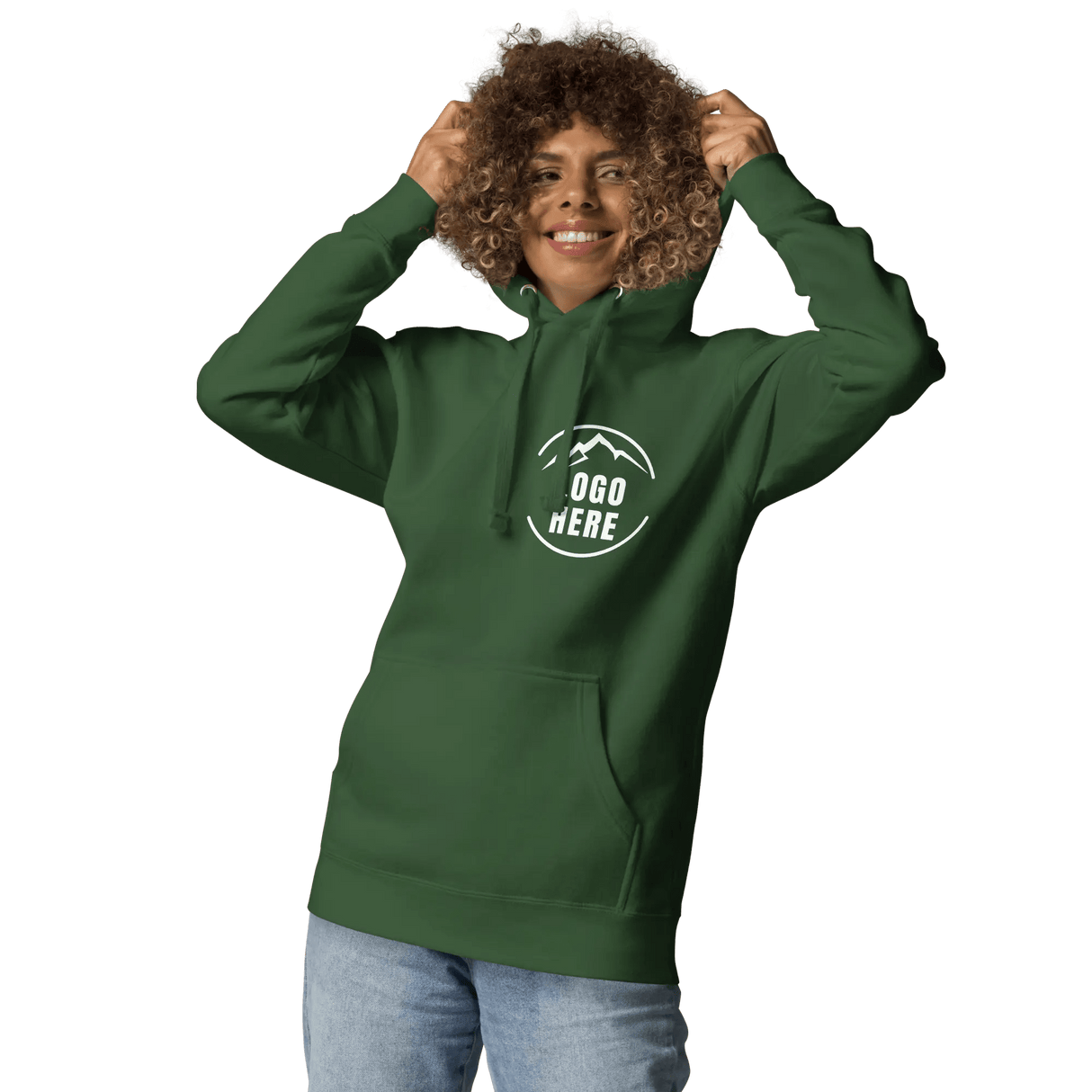 Custom Women's Cotton Heritage Printed Pullover Hoodie - Arklavo