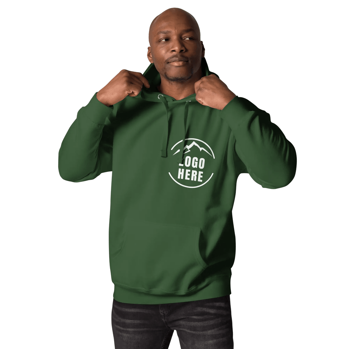Custom Men's Cotton Heritage Printed Pullover Hoodie - Arklavo