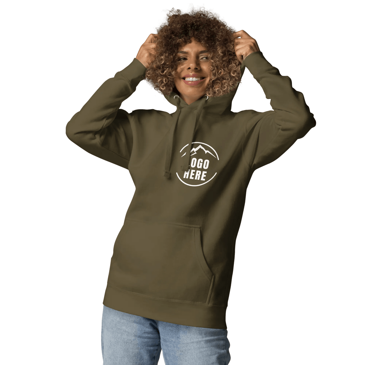 Custom Women's Cotton Heritage Printed Pullover Hoodie - Arklavo