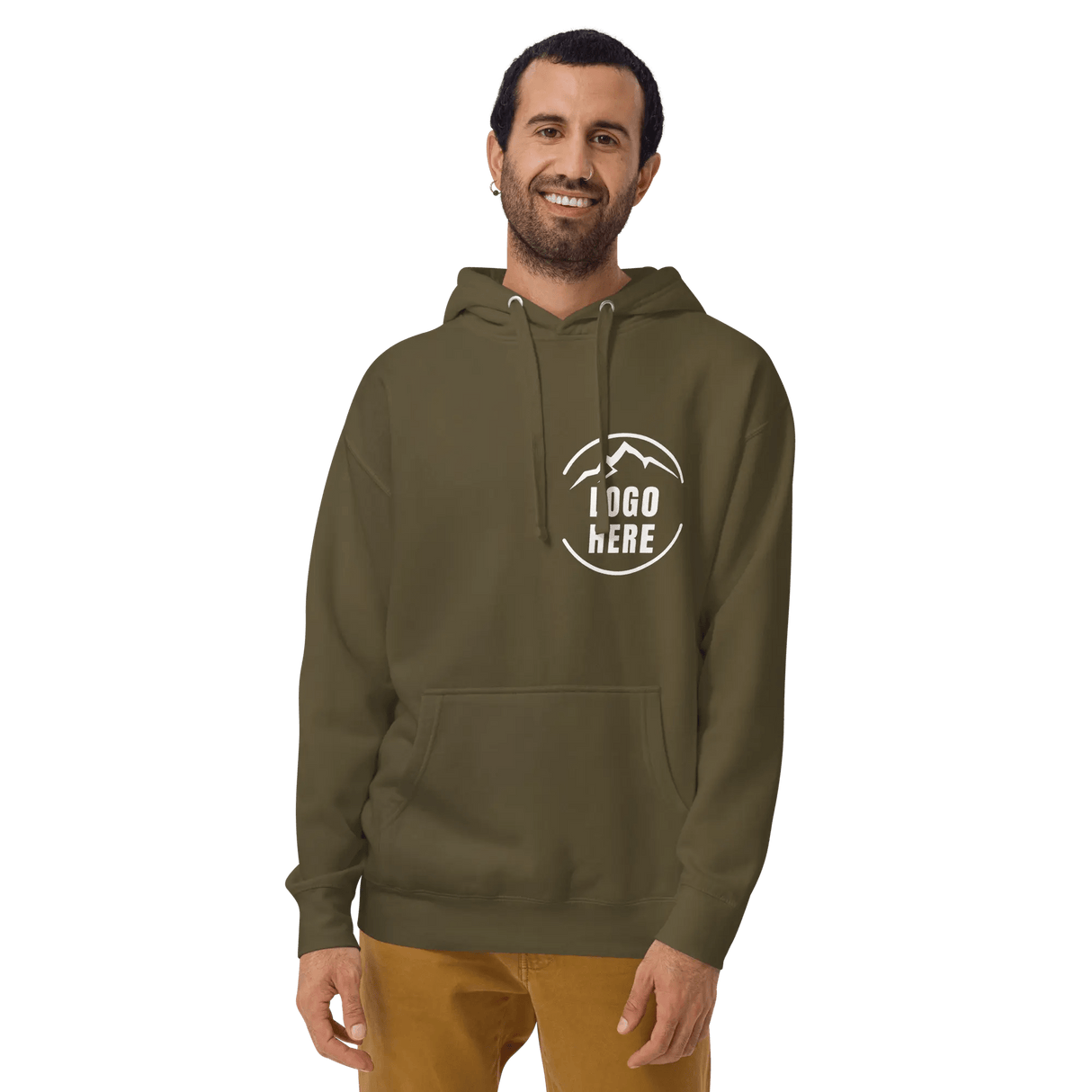 Custom Men's Cotton Heritage Printed Pullover Hoodie - Arklavo