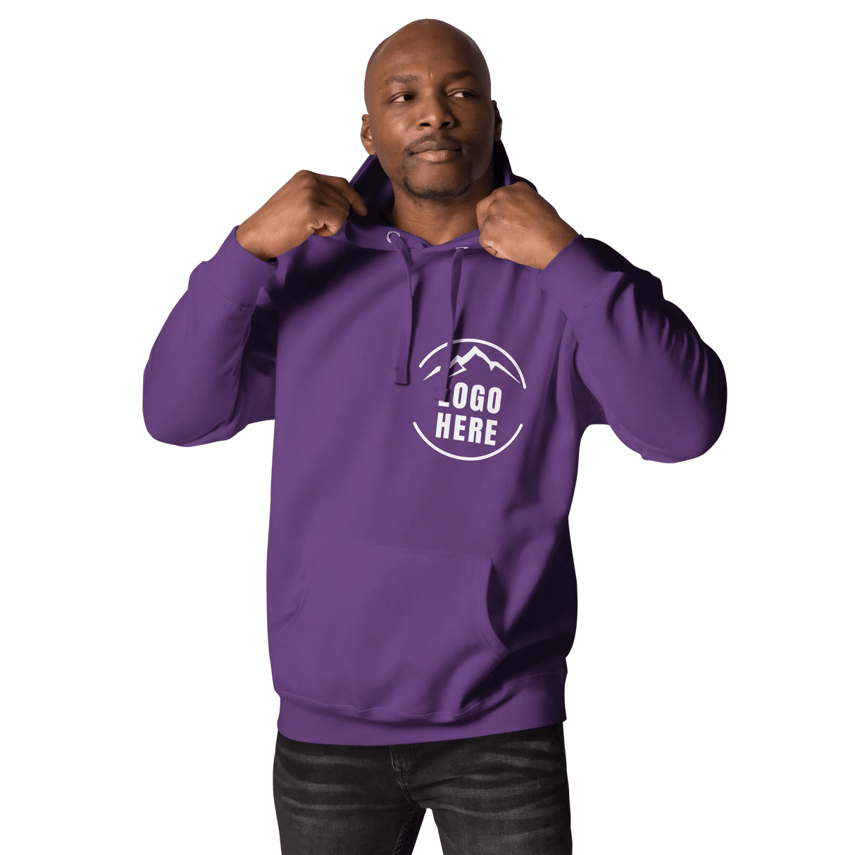 Custom Men's Cotton Heritage Printed Pullover Hoodie - Arklavo