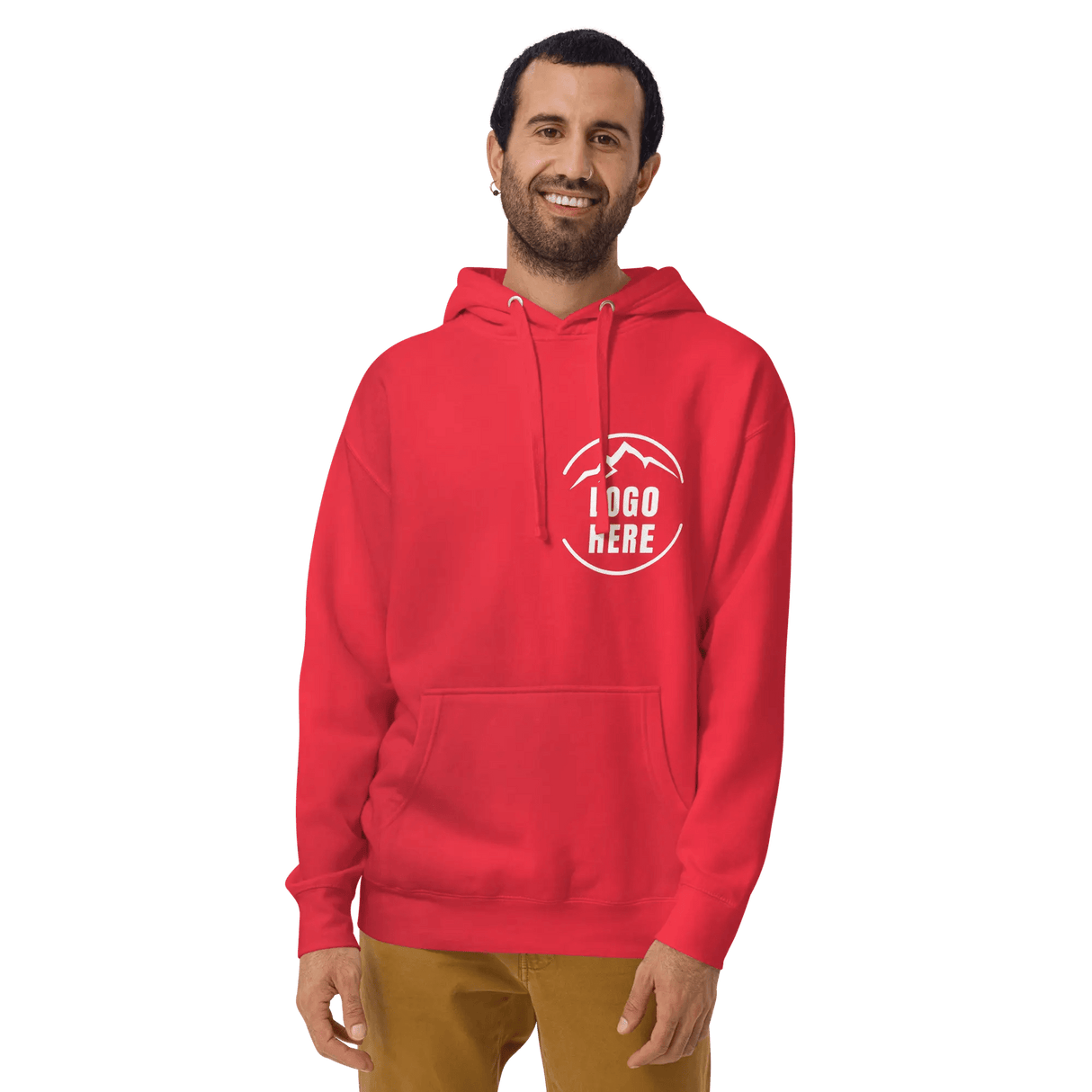 Custom Men's Cotton Heritage Printed Pullover Hoodie - Arklavo
