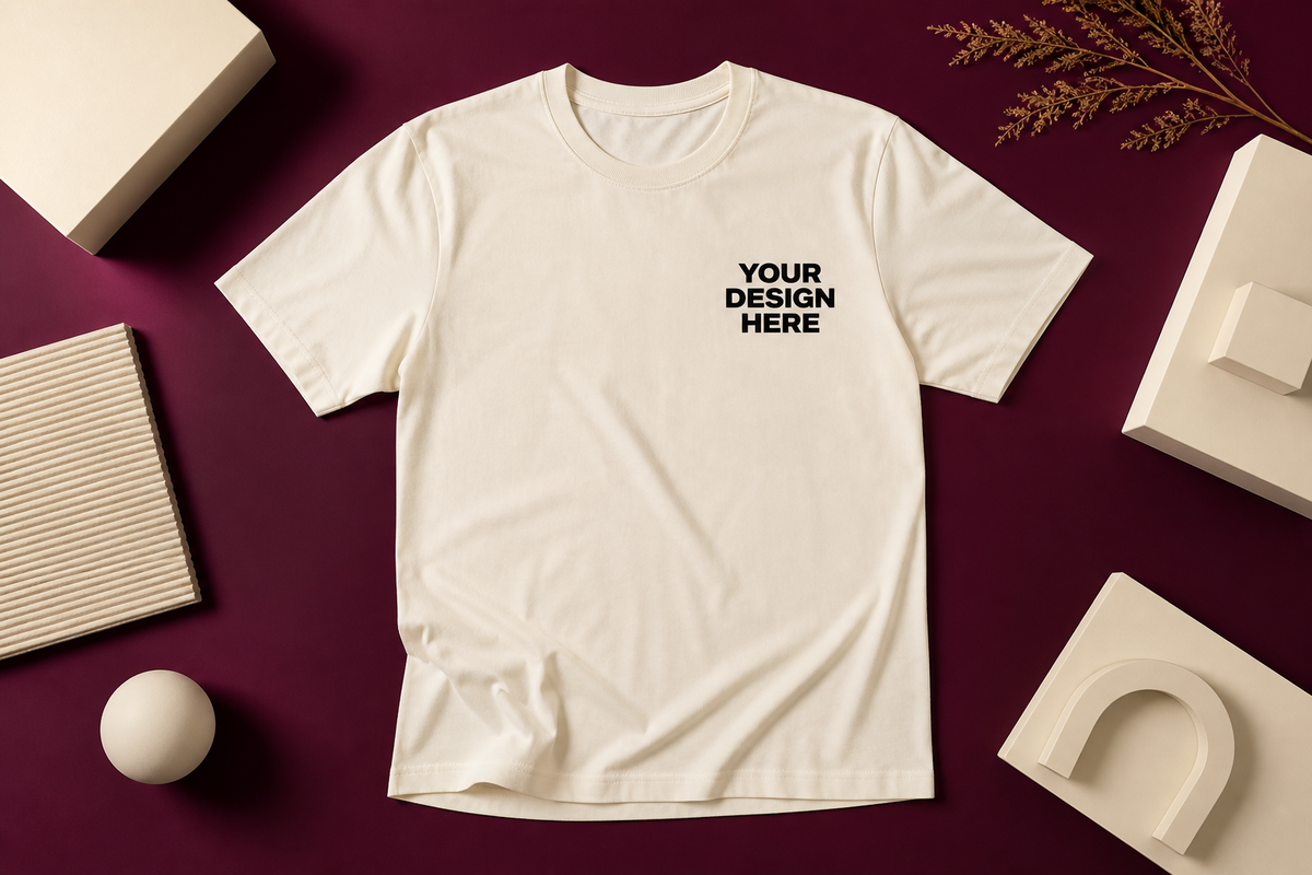 Custom Bella+Canvas T-Shirts with a high-contrast logo placeholder