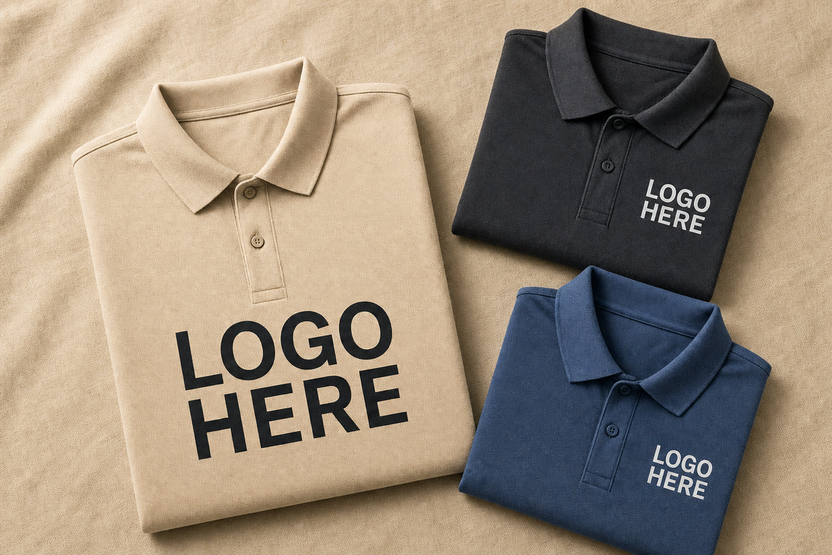 Custom button up shirts with embroidered logo