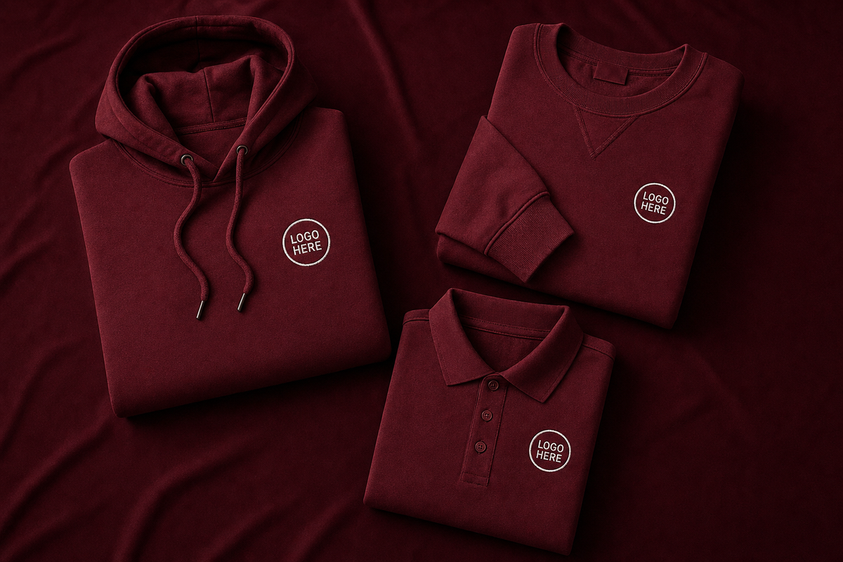 Corporate polo shirts with embroidered company logo