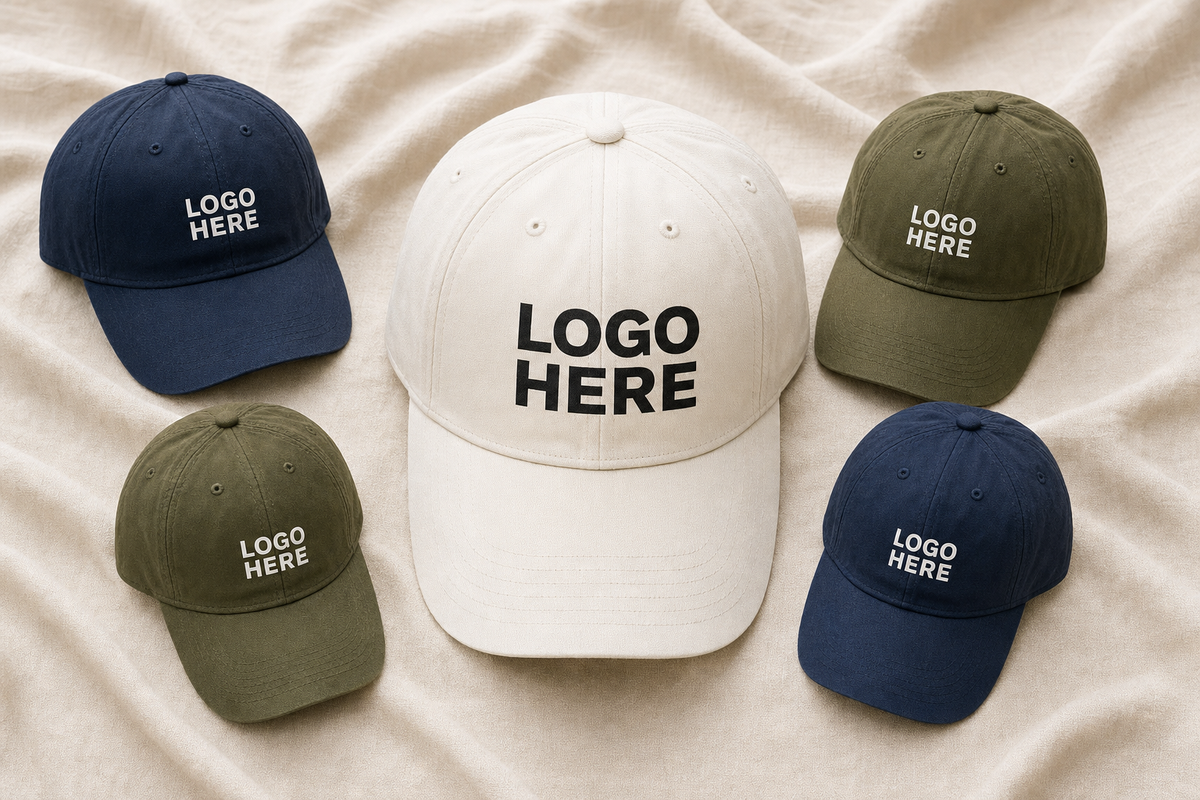 Custom embroidered fitted hats with logo