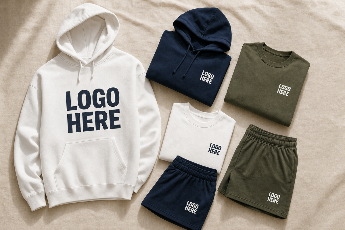 Custom fleece pullovers and hoodies with embroidered logo