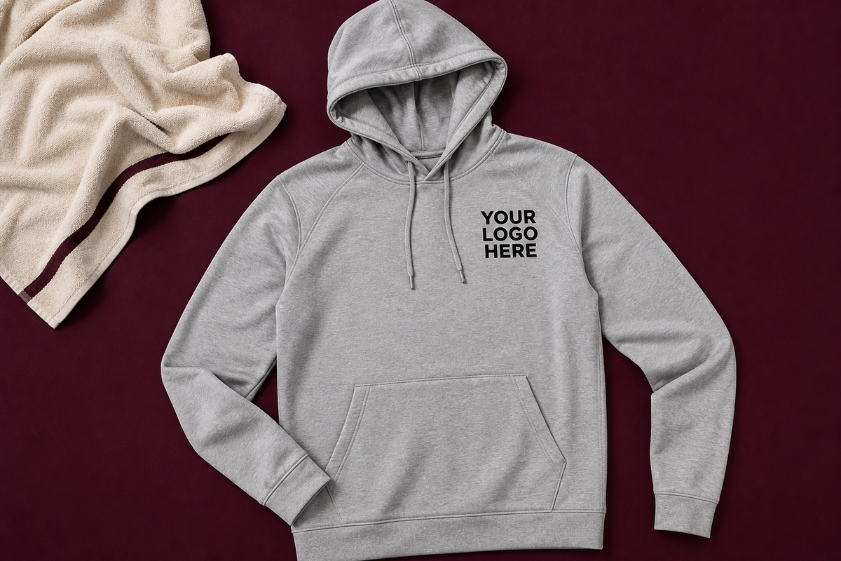 Custom Under Armour Hoodies with a high-contrast logo placeholder
