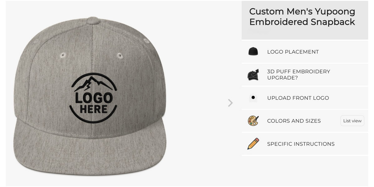 Arklavo hat design studio with a custom logo on the cap front