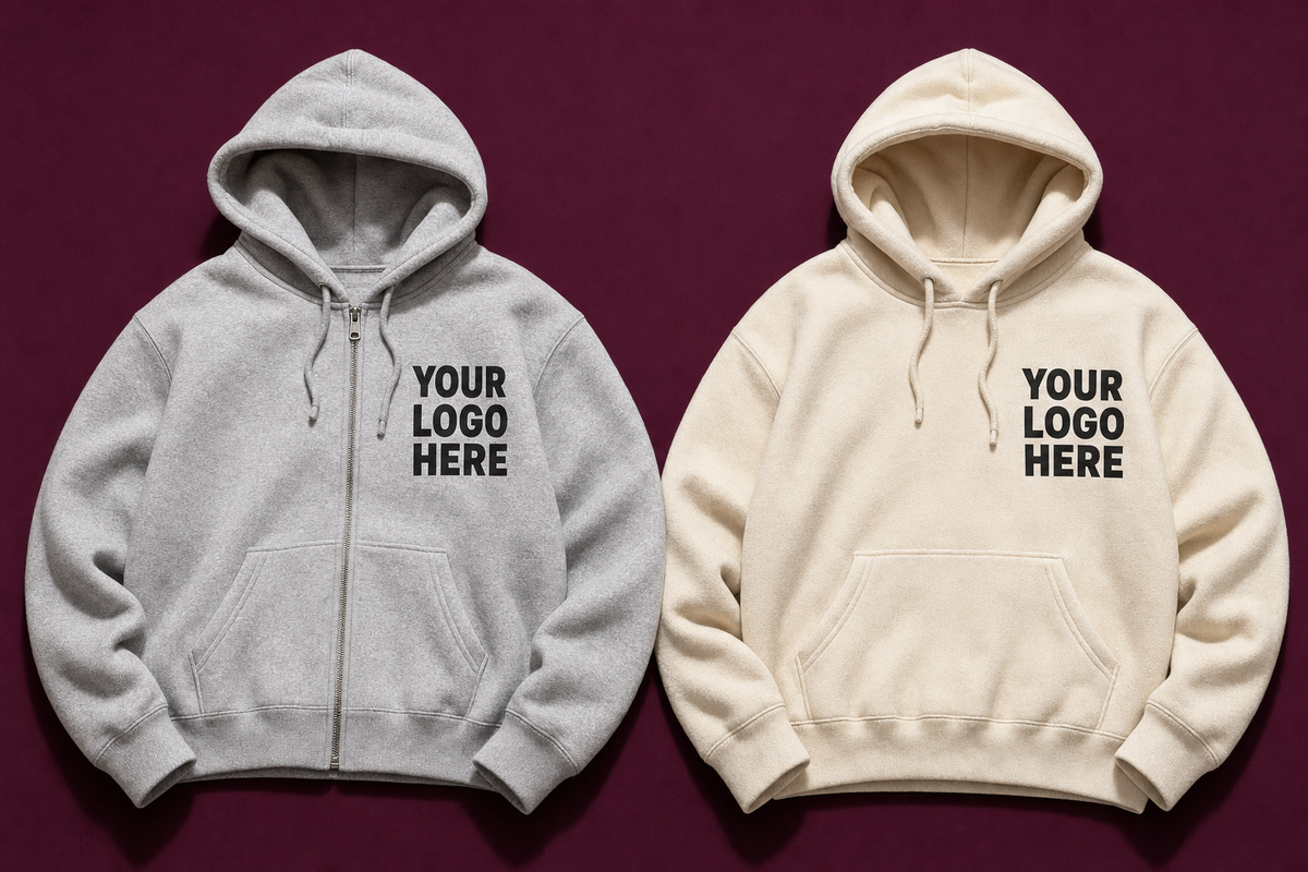 custom heavyweight hoodies with embroidered logo