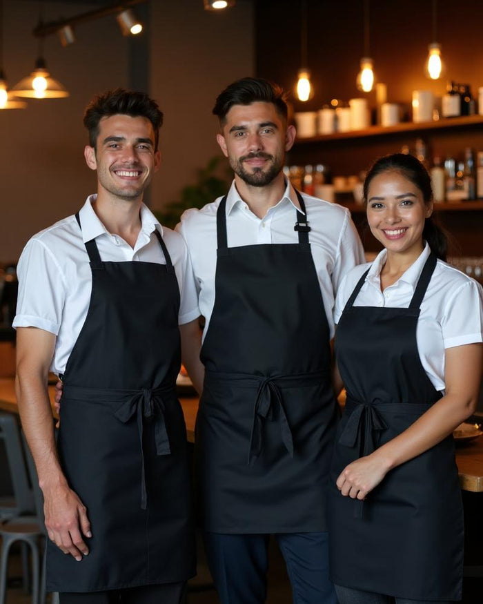 Hospitality staff wearing custom uniforms at Arklavo